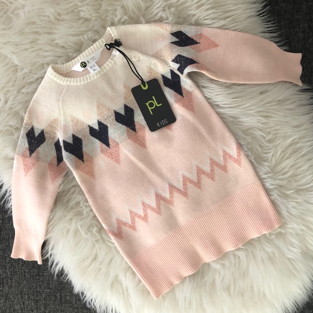 Petit Lem Baby Girl Lurex Sweater Dress